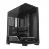 PC korpusas MODECOM VOLCANO STELLAR PLUS MIDI JUODAS — mid-tower ATX, grūdintas stiklas, USB-C, telpa iki 420 mm vaizdo plokštė