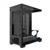 PC korpusas MODECOM VOLCANO STELLAR PLUS MIDI JUODAS — mid-tower ATX, grūdintas stiklas, USB-C, telpa iki 420 mm vaizdo plokštė