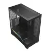 PC korpusas MODECOM VOLCANO STELLAR PLUS MIDI JUODAS — mid-tower ATX, grūdintas stiklas, USB-C, telpa iki 420 mm vaizdo plokštė