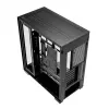 PC korpusas MODECOM VOLCANO STELLAR PLUS MIDI JUODAS — mid-tower ATX, grūdintas stiklas, USB-C, telpa iki 420 mm vaizdo plokštė