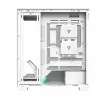 PC korpusas MODECOM VOLCANO STELLAR PLUS MIDI BALTA — Midi Tower, microATX, grūdintas stiklas, USB-C, palaiko GPU 420 mm
