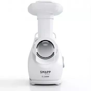 Mėsmalė SMAPP model 490.81 BALTA - 2200 W, 1 greitis, 2,7 kg/min, 3 sieteliai, balta, smulkinimo priedas