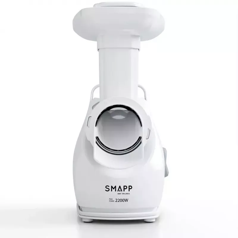 Mėsmalė SMAPP model 490.81 BALTA - 2200 W, 1 greitis, 2,7 kg/min, 3 sieteliai, balta, smulkinimo priedas