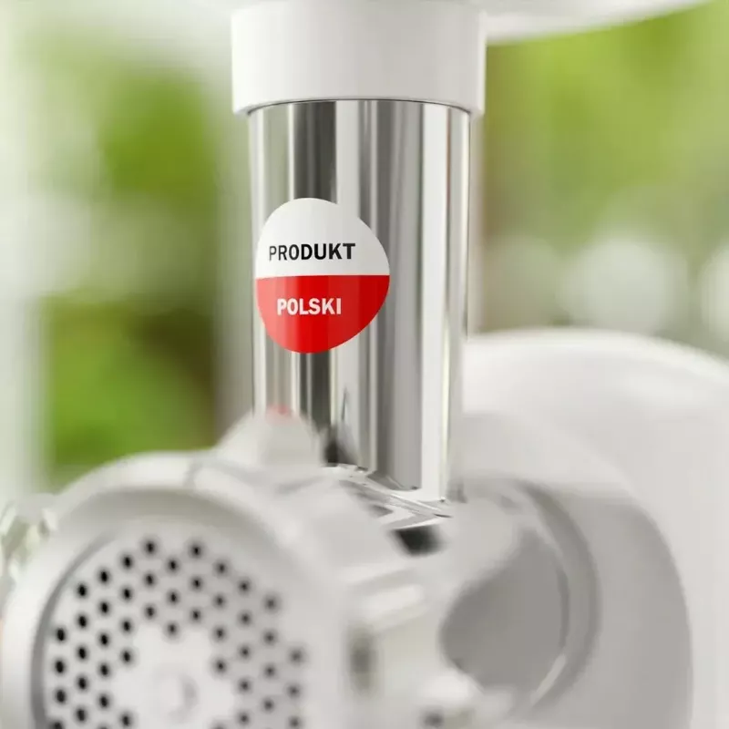 Mėsmalė SMAPP model 490.81 BALTA - 2200 W, 1 greitis, 2,7 kg/min, 3 sieteliai, balta, smulkinimo priedas