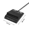 Kortelių skaitytuvas QOLTEC Smart ID Card Reader Intelligent Model 50636 USB Type C
