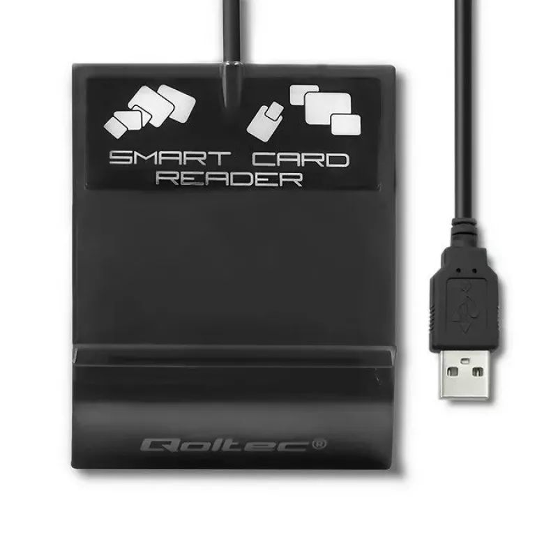 Kortelių skaitytuvas QOLTEC Smart ID Card Reader Intelligent Model 50636 USB Type C