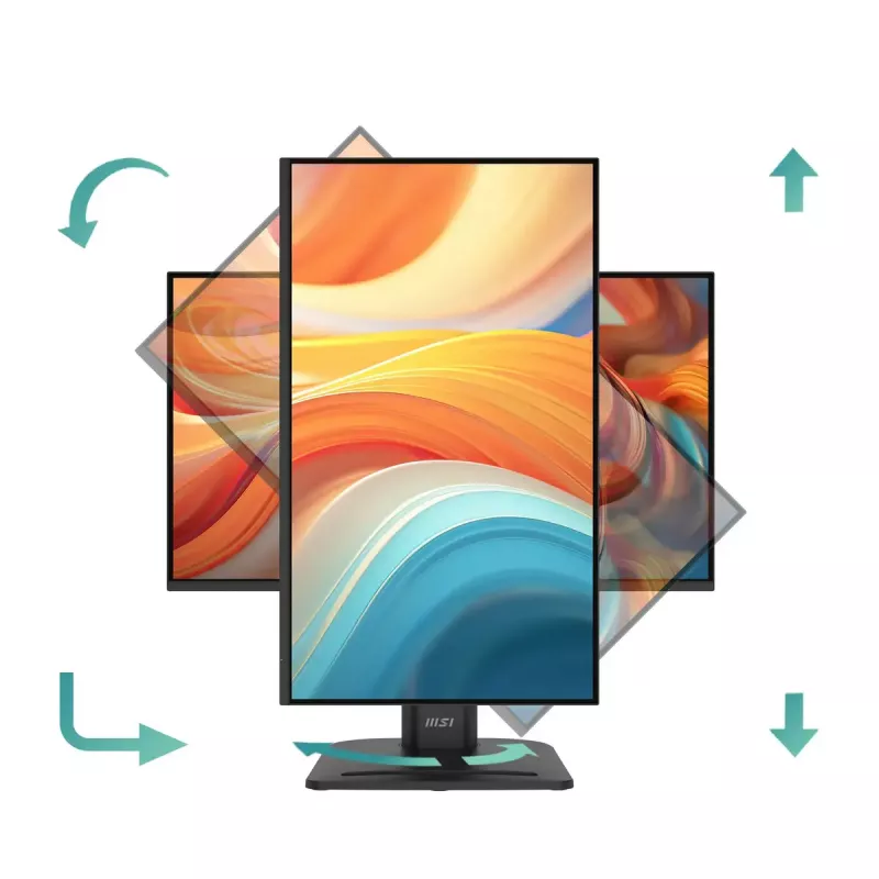 Monitorius MSI Pro MP245PHG E14 23,8 colio (60,5 cm) Full HD 1920x1080 IPS LCD, 4 ms, 300 cd/m², VESA, USB šakotuvas, garsiakalbiai