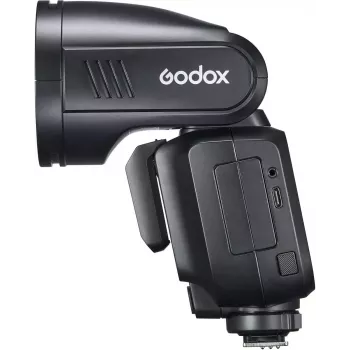 Blykstė Godox V100 skirta Sony – nešiojama 100 Ws foto blykstė su įmontuota įkraunama baterija