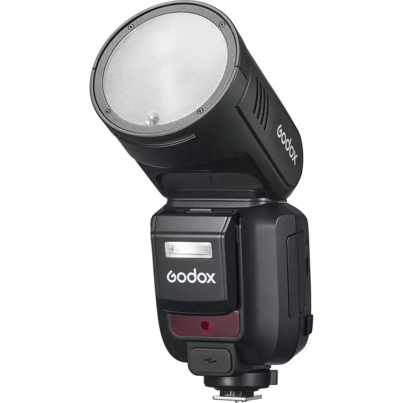 Blykstė Godox V100 skirta Sony – nešiojama 100 Ws foto blykstė su įmontuota įkraunama baterija