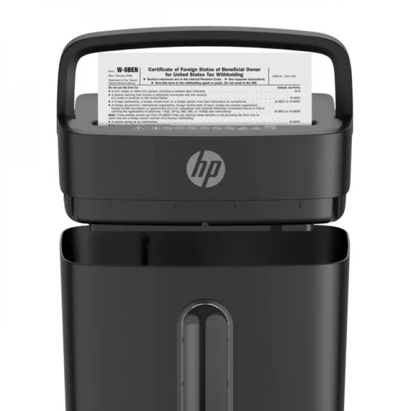 HP OneShred 6CC popieriaus smulkintuvas, dalelių pjovimas, 68 dB, juodas
