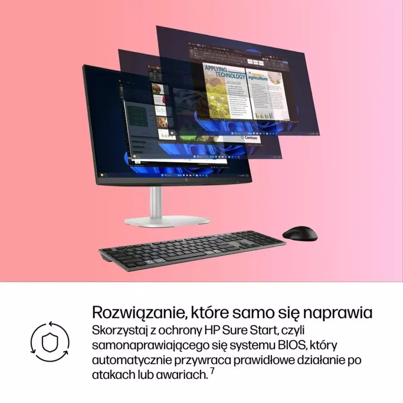 Viename kompiuteryje HP EliteStudio 8 AiO G1i Ultra 5 23,8 col. FHD lietimui IPS 16 GB DDR5 512 GB SSD Win11 Pro