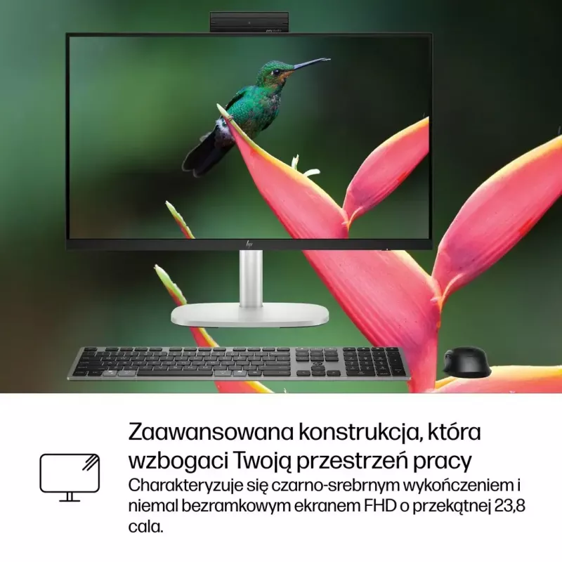 Viename kompiuteryje HP EliteStudio 8 AiO G1i Ultra 5 23,8 col. FHD lietimui IPS 16 GB DDR5 512 GB SSD Win11 Pro