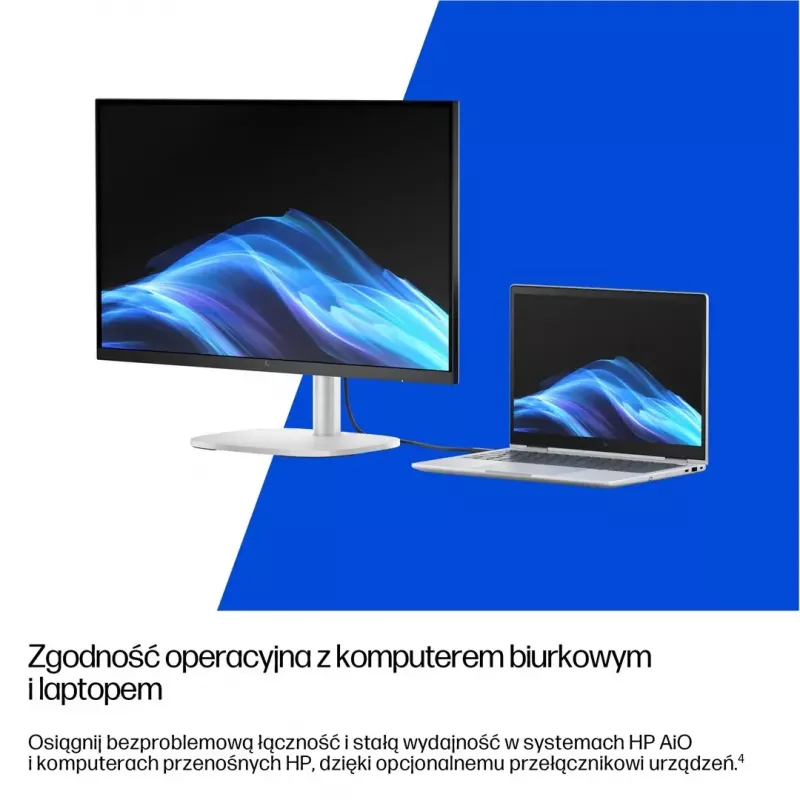 Viename kompiuteryje HP EliteStudio 8 AiO G1i Ultra 5 23,8 col. FHD lietimui IPS 16 GB DDR5 512 GB SSD Win11 Pro