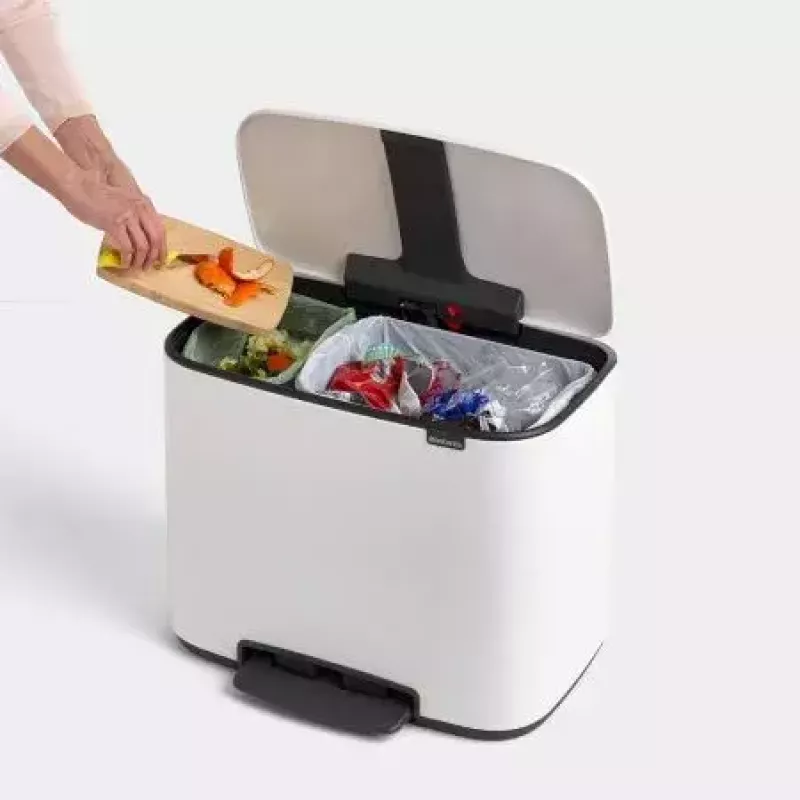 Šiukšlių konteineris BRABANTIA 121142 stačiakampis baltas, 540×363×440 mm
