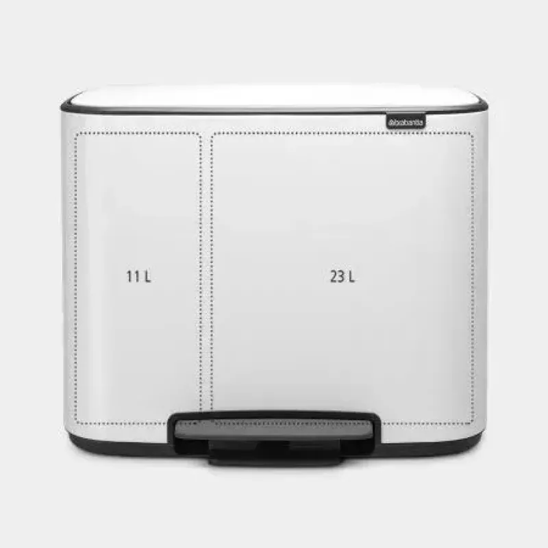Šiukšlių konteineris BRABANTIA 121142 stačiakampis baltas, 540×363×440 mm