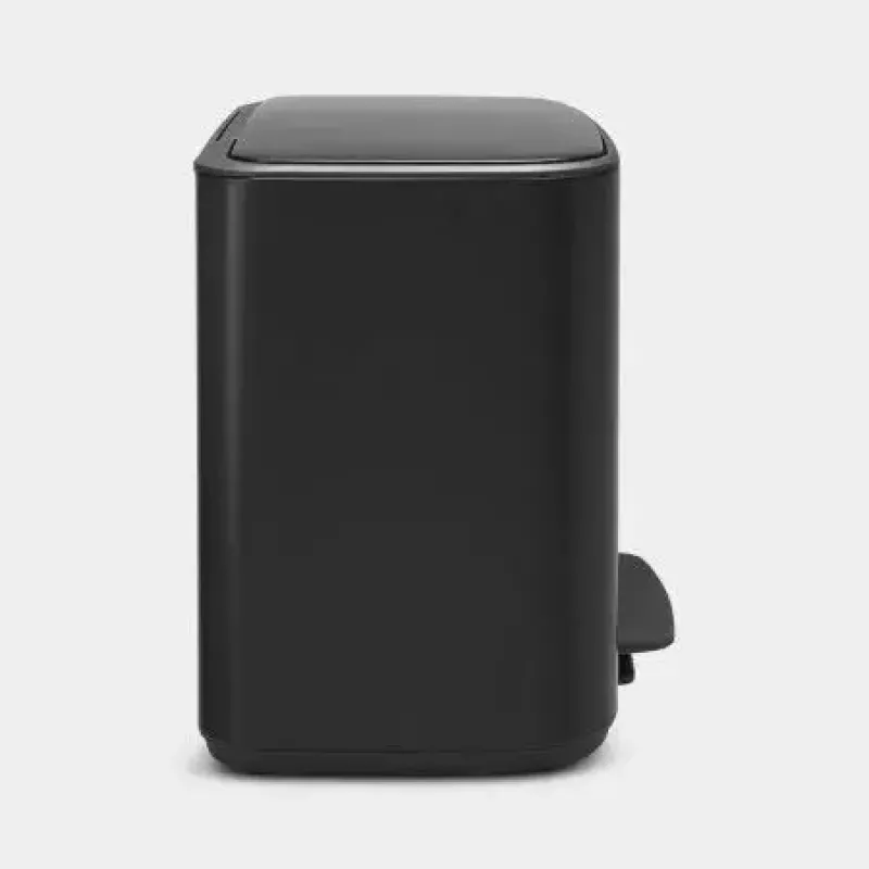 Brabantia 121227 stačiakampis šiukšlių konteineris su pedalais, 23+11 l, juodas