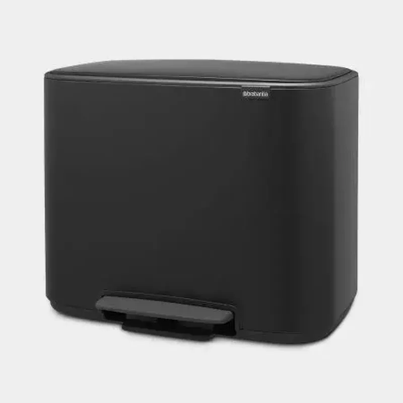 Brabantia 121104 stačiakampė šiukšlių dėžė su trimis 11 l kibirėliais