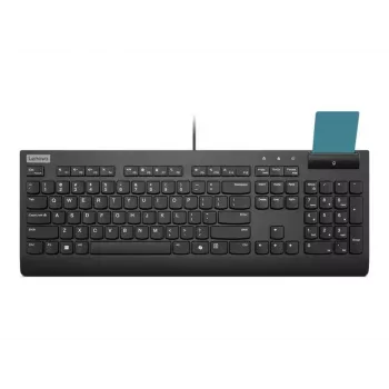 Lenovo Smartcard II klaviatūra, laidinė, Estijos išdėstymas, juoda, USB-A, plunger jungikliai