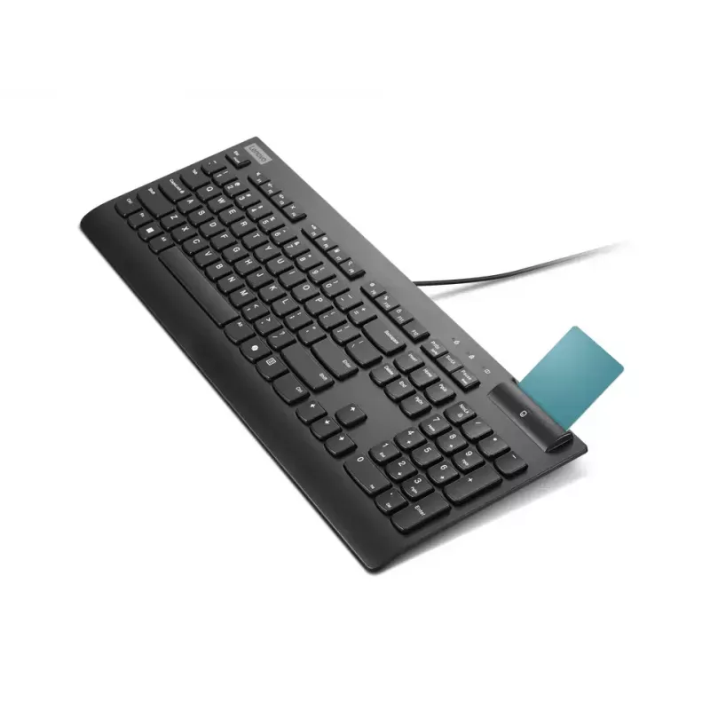 Lenovo Smartcard II klaviatūra, laidinė, Estijos išdėstymas, juoda, USB-A, plunger jungikliai