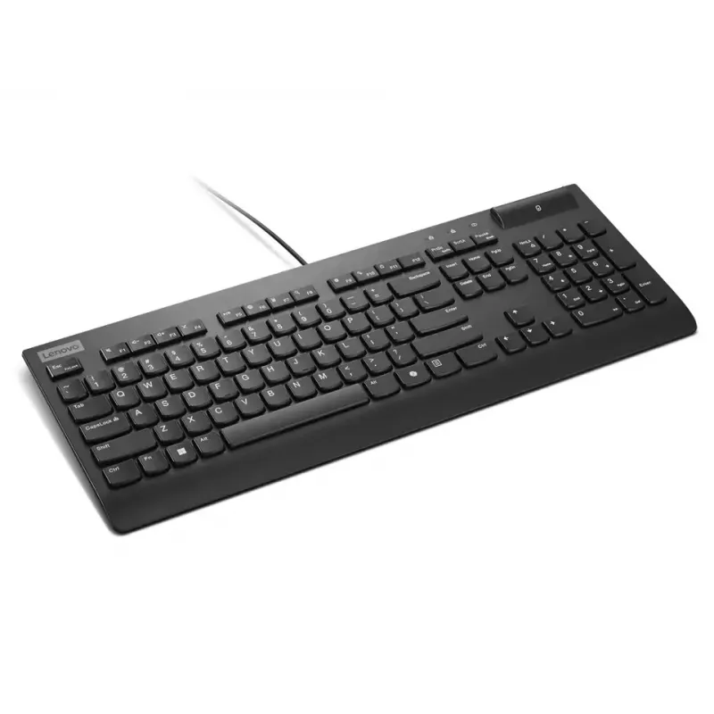 Lenovo Smartcard II klaviatūra, laidinė, Estijos išdėstymas, juoda, USB-A, plunger jungikliai