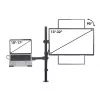 Manhattan monitorių ir nešiojamojo kompiuterio stovas (Full Motion), 10-27 inch ekranams, iki 17 inch nešiojamam, VESA 75x75 ir 100x100 mm, spaustuvinis tvirtinimas, max 8 kg