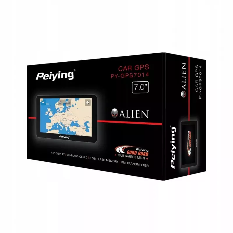 Automobilinis GPS navigatorius Peiying PY-GPS7014.1 su 7 colių ekranu ir išankstiniais ES žemėlapiais