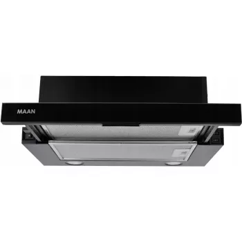 Įmontuojamas teleskopinis gartraukis MAAN Corona 2 G 50 juodas, 496×304×182 mm, 310 m³/h, 3 greičiai, 120 mm išvadas