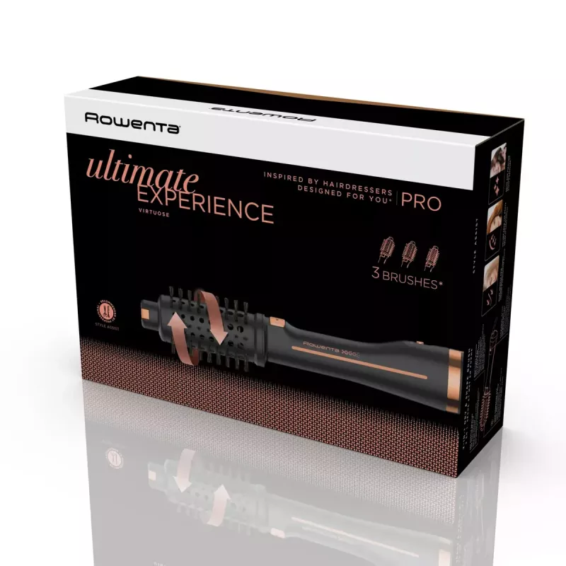 Rowenta Ultimate Experience CF9625 karšto oro šepetys, juodas/bronzinis, 750 W