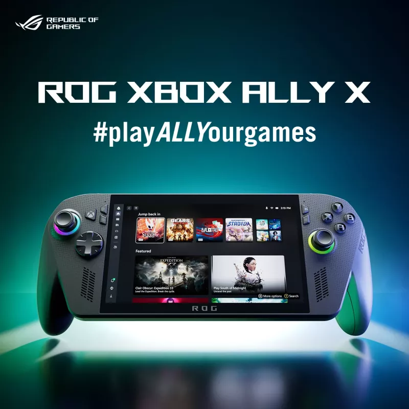 Nešiojama žaidimų konsolė ASUS ROG Xbox Ally X RC73XA-NH011W, 17,8 cm (7 colių), 1 TB, liečiamas ekranas, Wi-Fi, juoda