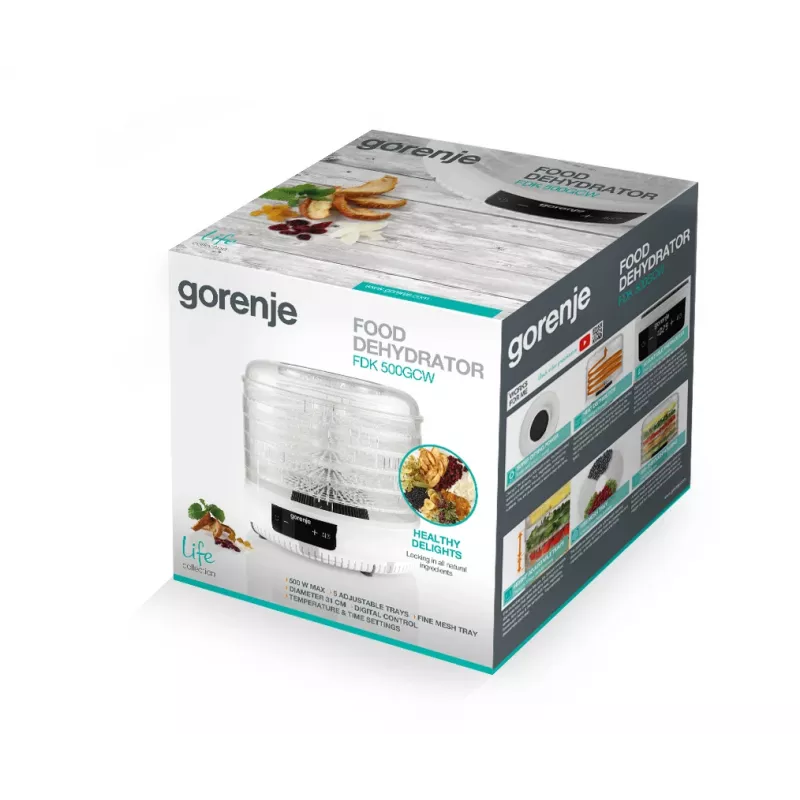 Gorenje FDK500GCW maisto džiovintuvas Baltas 500 W