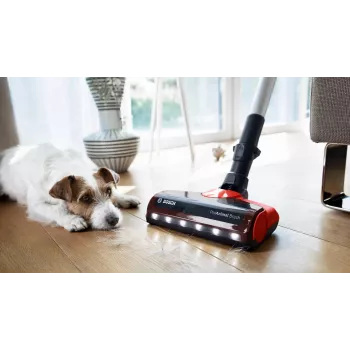 Bosch BCS711PET belaidis dulkių siurblys – lazdinis siurblys, akumuliatorinis, be maišelio, 0,3 l, juodas/raudonas, 3 Ah