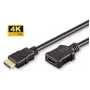 MicroConnect HDMI 2.0 ilginimo laidas, vyriška–moteriška jungtimi, 0,5 m, 18 Gbit/s, ARC, juoda