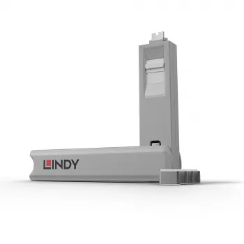 Lindy USB Type C prievado blokavimo raktas – 4 vienetų pakuotė, balta