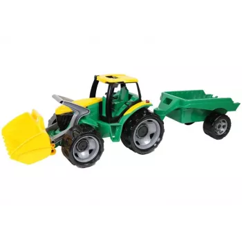 Traktorius vaikams Lena GIGA TRUCKS ZL-02123 su kastuvu ir priekaba