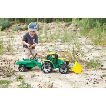 Traktorius vaikams Lena GIGA TRUCKS ZL-02123 su kastuvu ir priekaba