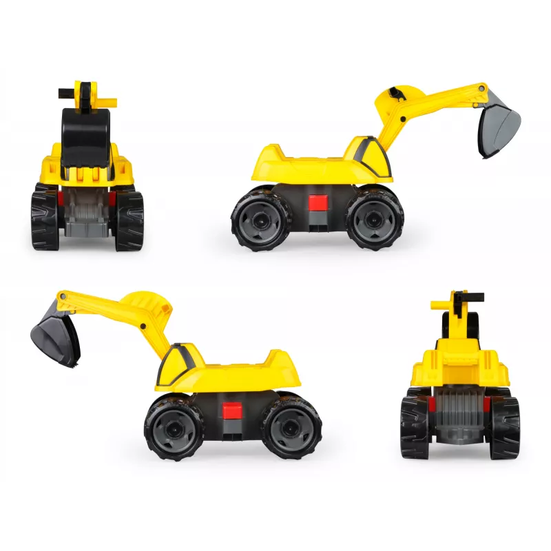 Vaikiškas važinėjamas ekskavatorius Lena GIGA TRUCKS Excavator PRO 4 ratai Plastikas Plienas