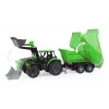 Mechaninis žaislinis traktorius Lena Deutz-Fahr Worxx su priekaba, 74 cm