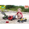 Mechaninis žaislinis traktorius Lena Deutz-Fahr Worxx su priekaba, 74 cm