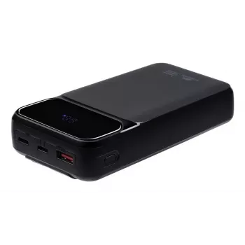 Nešiojamas powerbankas Rivacase VA2221 — 20000 mAh LiPo, PD 3.0 ir QC 3.0, 3 prievadai (1×A, 2×C), 22,5 W išėjimas