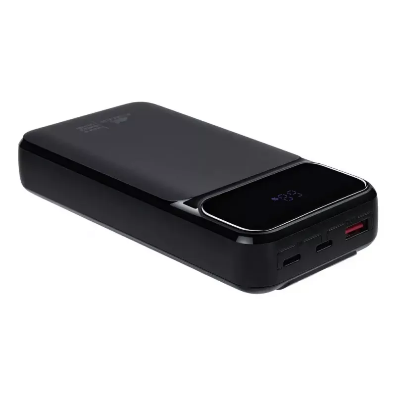 Nešiojamas powerbankas Rivacase VA2221 — 20000 mAh LiPo, PD 3.0 ir QC 3.0, 3 prievadai (1×A, 2×C), 22,5 W išėjimas