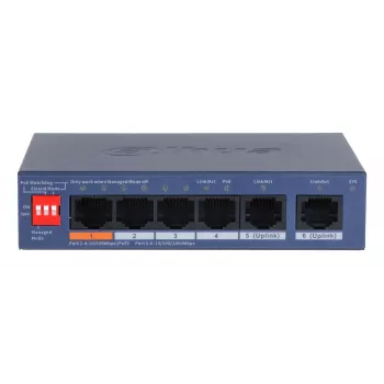 Dahua Technology CS4006-4ET2GT-60 valdomas L2 Gigabit Ethernet PoE tinklo jungiklis mėlynas