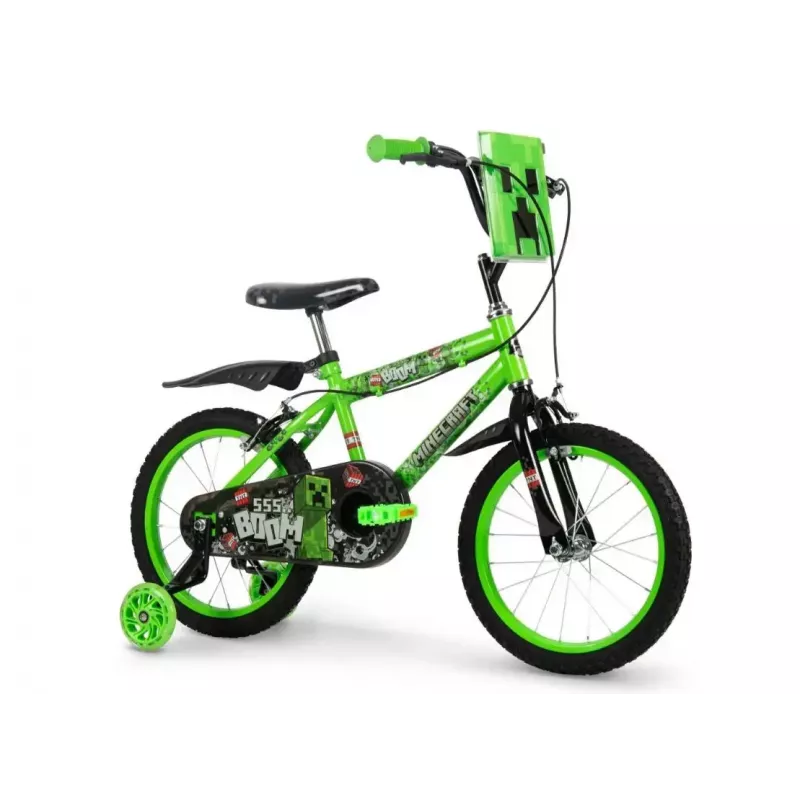 Vaikiškas dviratis HUFFY Minecraft 16 colių žalias