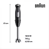 Braun MultiQuick 5 MQ55.254MBK Panardinis blenderis 0,5 L 1000 W Juodas, Nerūdijantis plienas