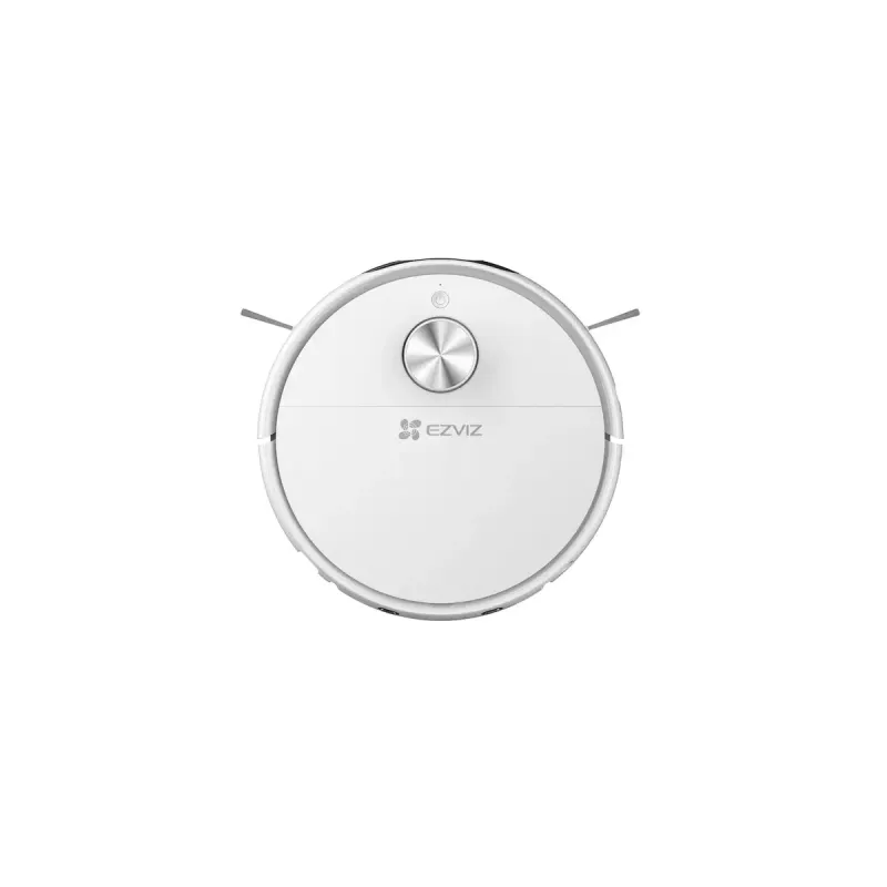 Robotinis dulkių siurblys EZVIZ RS20 Pro — Li‑Ion 5200 mAh, 220 min veikimo laikas, 7200 Pa siurbimo galia, savaiminio išsivalymo bazė, LiDAR navigacija, 0,35 L dulkių maišelis, šlapias valymas, baltas