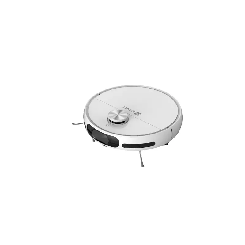 Robotinis dulkių siurblys EZVIZ RS20 Pro — Li‑Ion 5200 mAh, 220 min veikimo laikas, 7200 Pa siurbimo galia, savaiminio išsivalymo bazė, LiDAR navigacija, 0,35 L dulkių maišelis, šlapias valymas, baltas