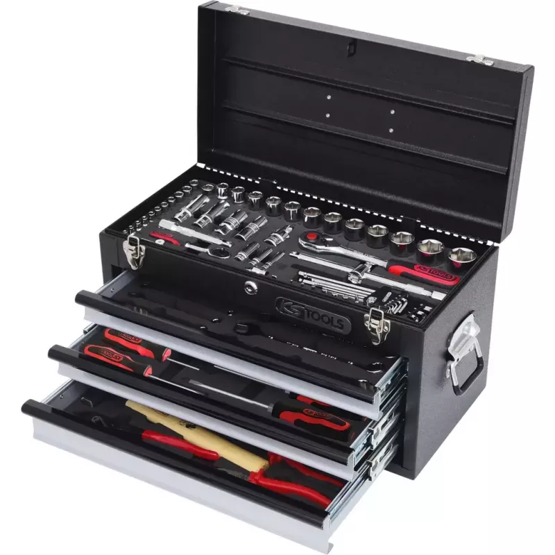 Mechaniko įrankių rinkinys KS Tools 918.0200 99 įrankiai Chromium-Vanadium plienas