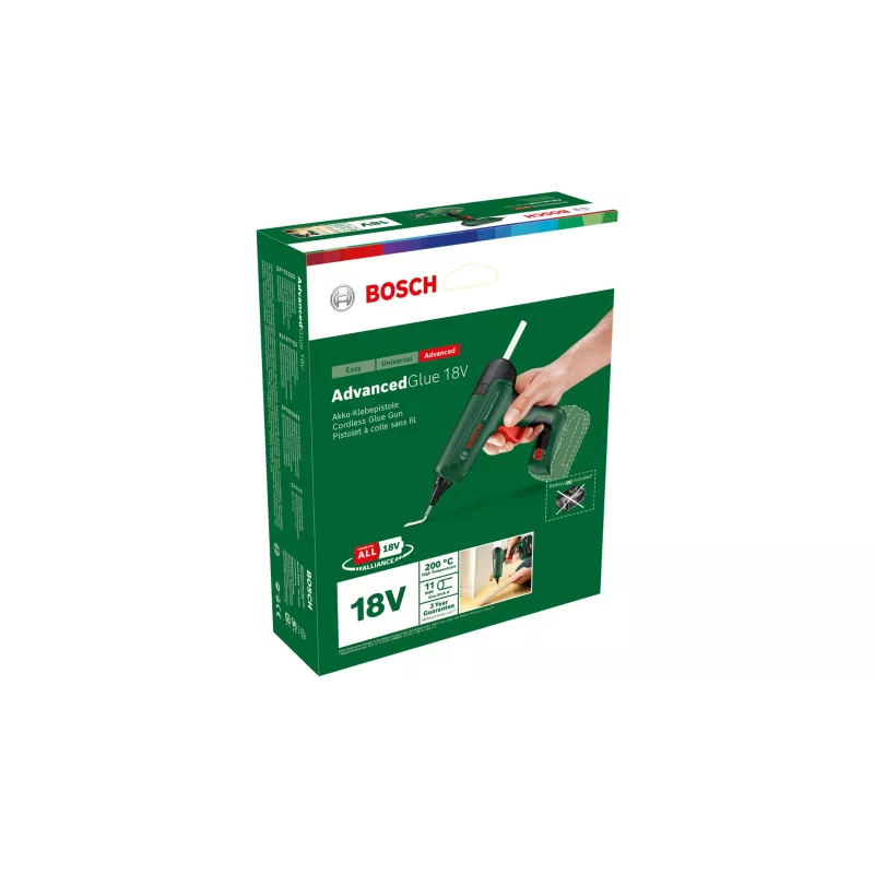 Bosch AdvancedGlue 18V belaidis klijų pistoletas 11 mm klijų lazdelėms