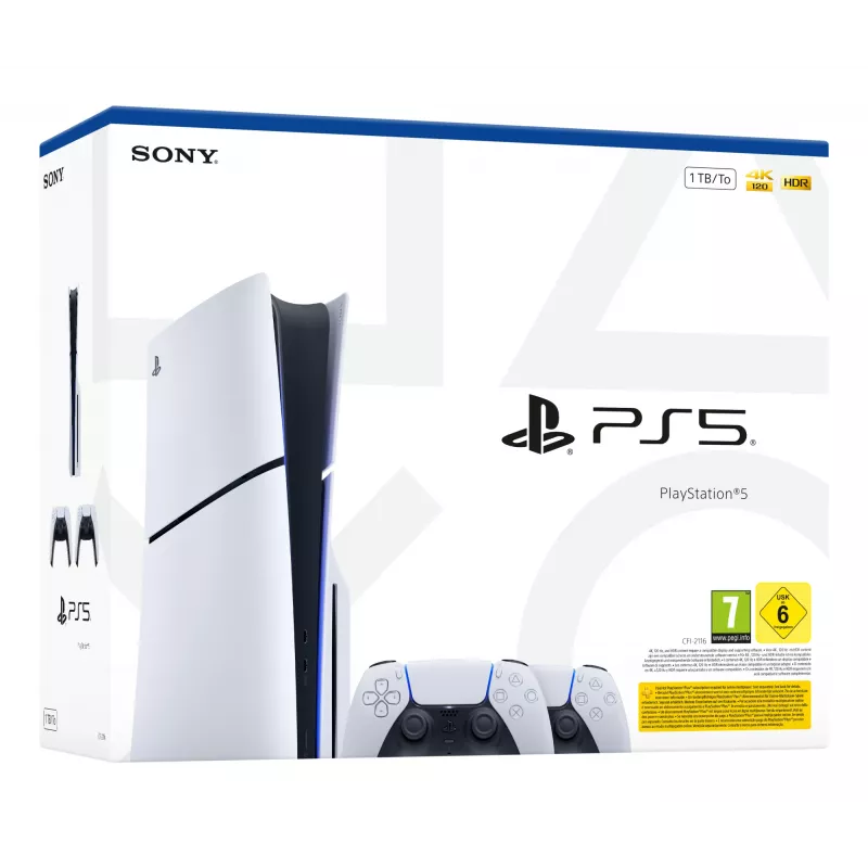 Sony PlayStation 5 1000050116 žaidimų konsolė 1 TB Wi-Fi juoda, balta