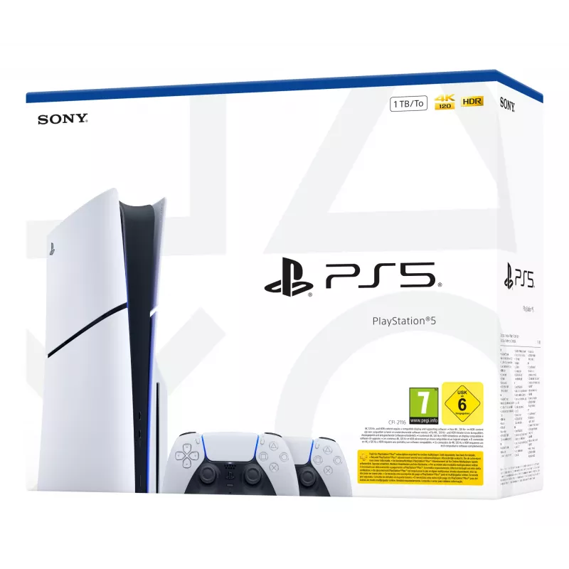 Sony PlayStation 5 1000050116 žaidimų konsolė 1 TB Wi-Fi juoda, balta