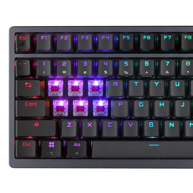 Belaidė mechaninė klaviatūra ASUS ROG Azoth juoda 90MP0316-BKUA01, RGB foninis apšvietimas